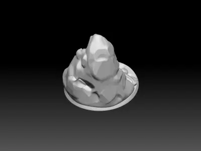 Fantasy Miniature Base -3D printing  model 3D print model