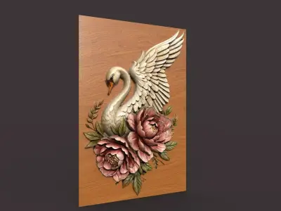  floral relief sculptu 3 3D model