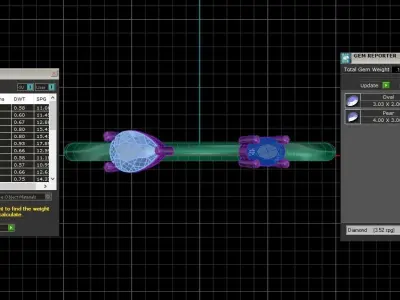 Women Open End Light Weight Band Ring 3D print model