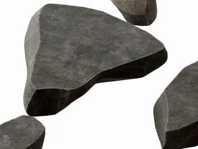 Rock stone plate splinter n1 3D model