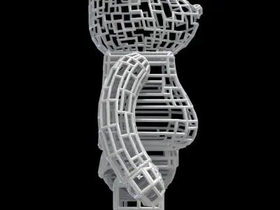 Straight Line BearBrick 3D model