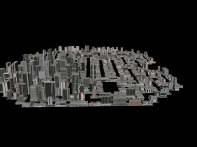 city backup Free low-poly 3D model