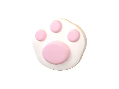 Cat Paw v1 001 Low-poly 3D model