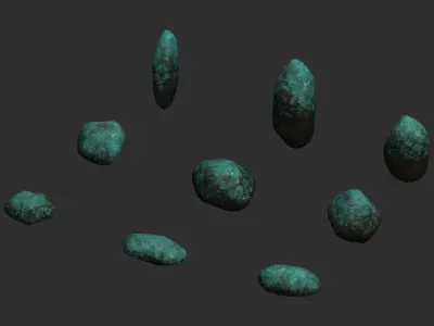 Assorted Boulders - Fantasy Low-poly 3D model