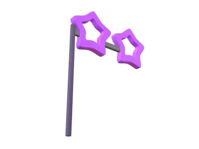 Carnival Mask with Star Shaped v1 006 Low-poly 3D model
