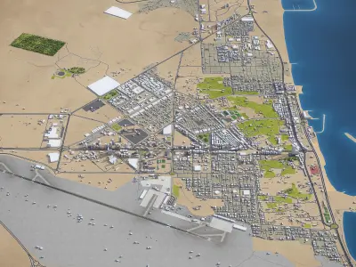 Fujairah Low-poly 3D model