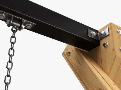 Playground outdoor swing set 01 3D model