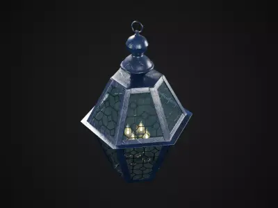 Verdigris Lanterns Low-poly 3D model