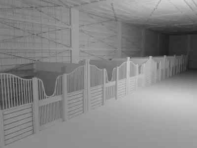 Horse Stable No Material 3D model