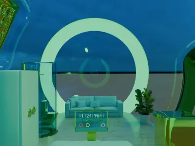 Futuristic mars house 3D model