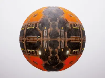 PBR Sci-Fi Spaceship Texture 66 Low-poly 3D model