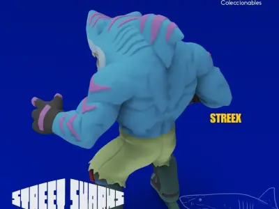 Street Sharks - Streex - Full figure 3D print model