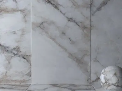 Wall Tiles Museum Crystal White 160x320 Set 1 Texture