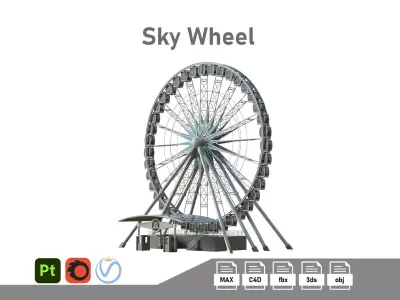 Sky Wheel  Low-poly 3D model