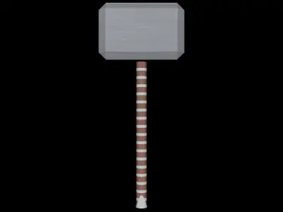 Thor Hammer 3D Model Low-poly 3D model