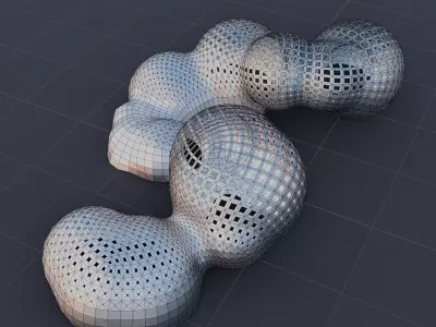 Simple Universal Organic Blob Sculptures Pack Low-poly 3D Low-poly 3D model