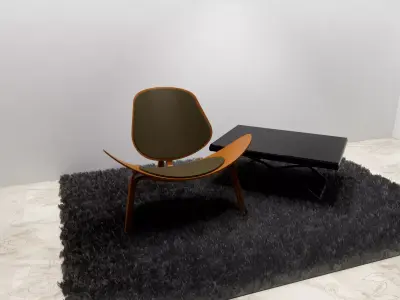 curved chair  3D model