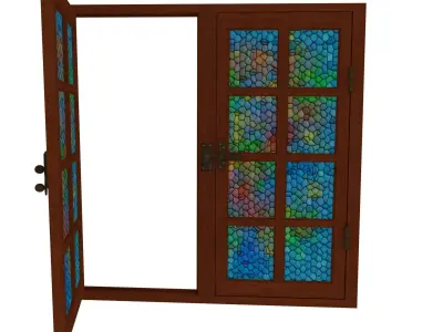 stained-glass window Low-poly 3D model