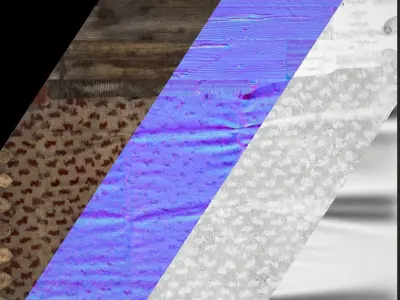 Medieval Market Tent Low-poly 3D model