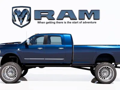 RAM 2500 Limited Mega Cab Lifted 2024 Refresh 3D model