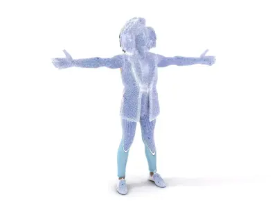 Vibrant Orange Jacket model pack Low-poly 3D model