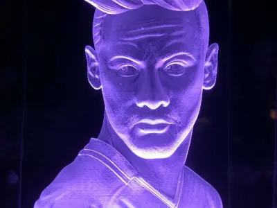 Neymar Jr   file stl OBJ and ZTL  for CNC Free 3D print model