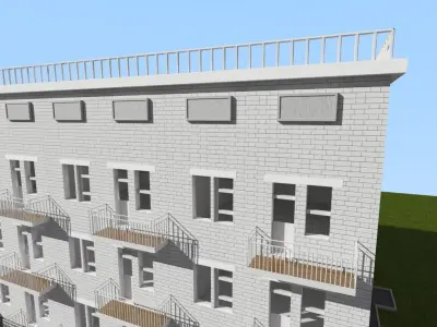 simple apartment Low-poly 3D model