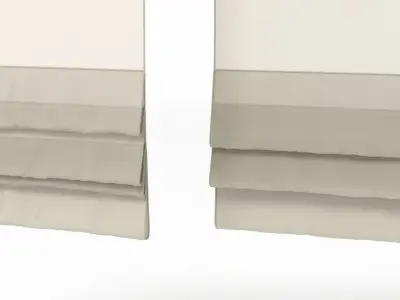 Blinds 2 pair of glass doors 3D model