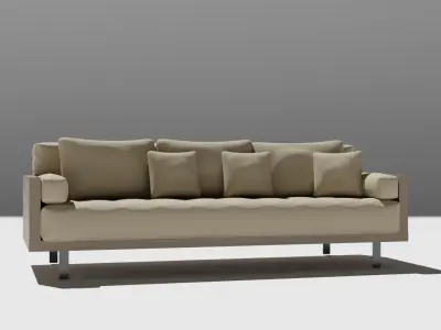 Modern minimalistic sofa 3d model  Free 3D model