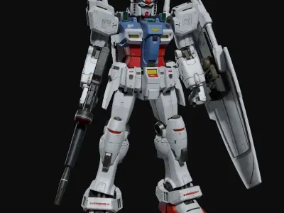 Gundam RX-78 GP01 weathering style 3D model