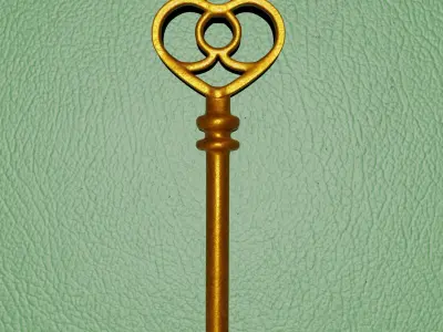 Antique Bronze Keys 3D model
