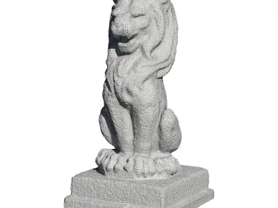 The Statue Of The Lion Scan Low-poly 3D model