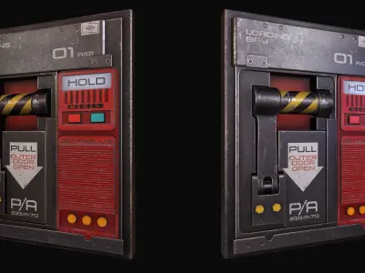 Lock Door - Game Ready PBR Low-poly 3D model