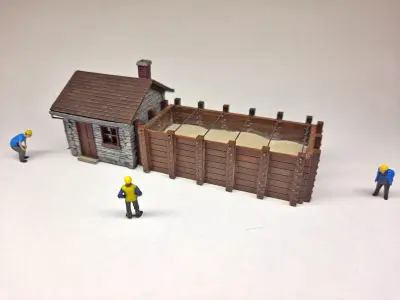 N Scale Sand Drying House 3D print model