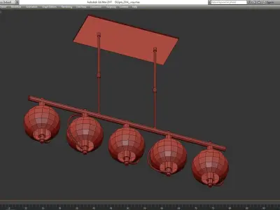 Hubbardton Forge Pluto low poly 3d model Low-poly 3D model