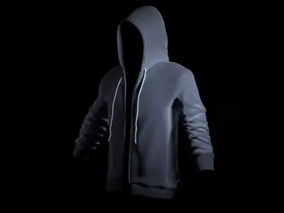 Grey Hoodie 3D model