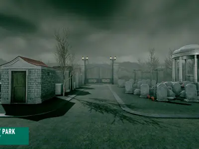 City park - cemetery 3D model