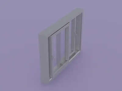 Sliding window - 180x140 V2 Low-poly 3D model