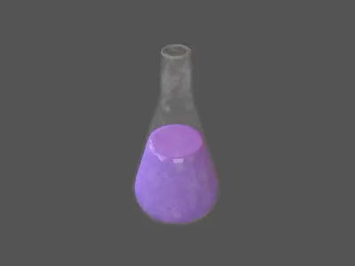 Laboratory Bottle v2 002 Low-poly 3D model
