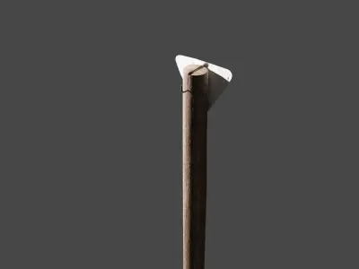 Wooden Pole Sign Yield 3D model