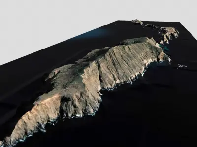 Anacapa Island California USA 3D model
