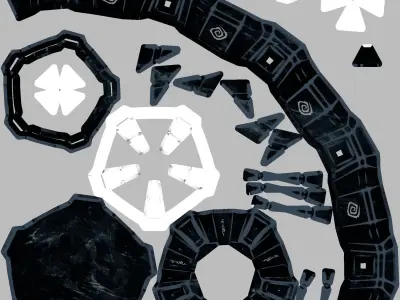 Mystical Ancient Crystal Low Poly PBR Low-poly 3D model