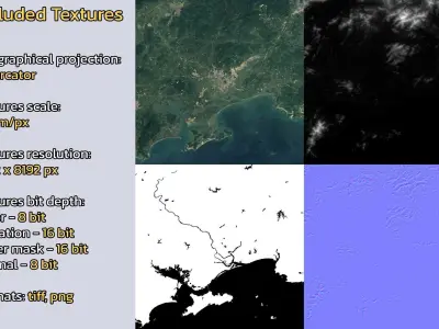 Yangjiang China City Landscape 3D Model 3D model