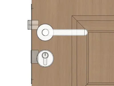 Interior door 3D model