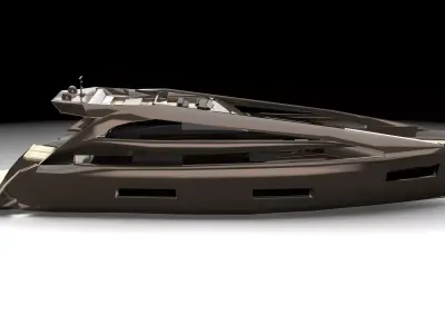 Super Yacht Designed for Games Low Poly  Low-poly 3D model