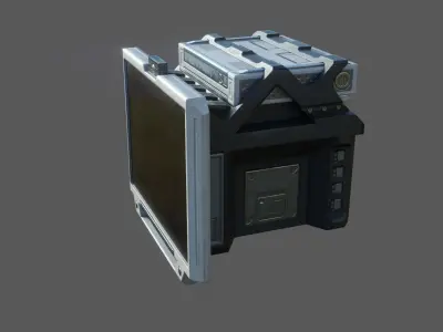 Sci-Fi Terminal PBR game-ready asset Low-poly 3D model