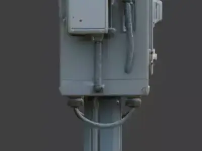 Urban Telecom Utility Box 3D Model Low-poly 3D model