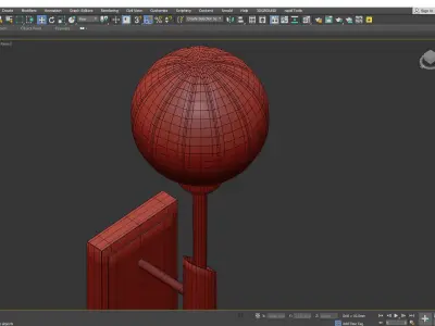 Corbett Tempest Wall Sconce Low-poly 3D model