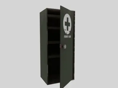 First aid cabinet  Free low-poly 3D model