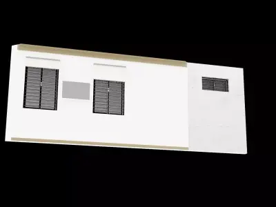 Architecture Wall Low-poly 3D model